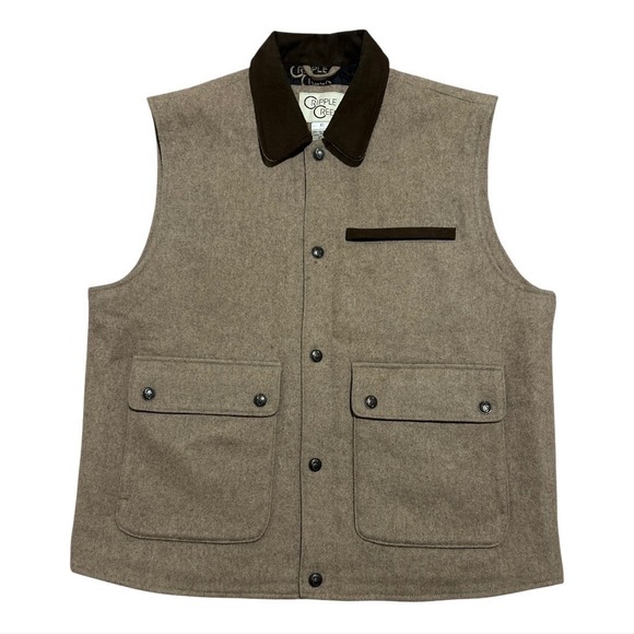Cripple Creek Other - Cripple Creek Vest Men's Wool Vest Size XL Quilted Lining-Concealed Carry Brown